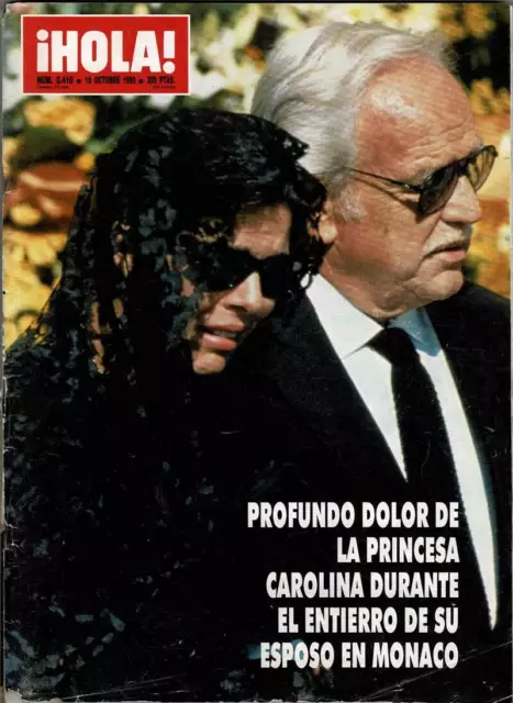 Revista Hola No. 2410. 18 octubre 1990. Muerte del esposo de Carolina de Mónaco