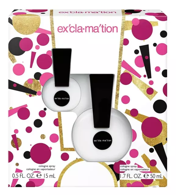 Exclamation 2 pc Gift Set for Women- 0.5 oz Cologne Spray + 1.7 oz Cologne Spray