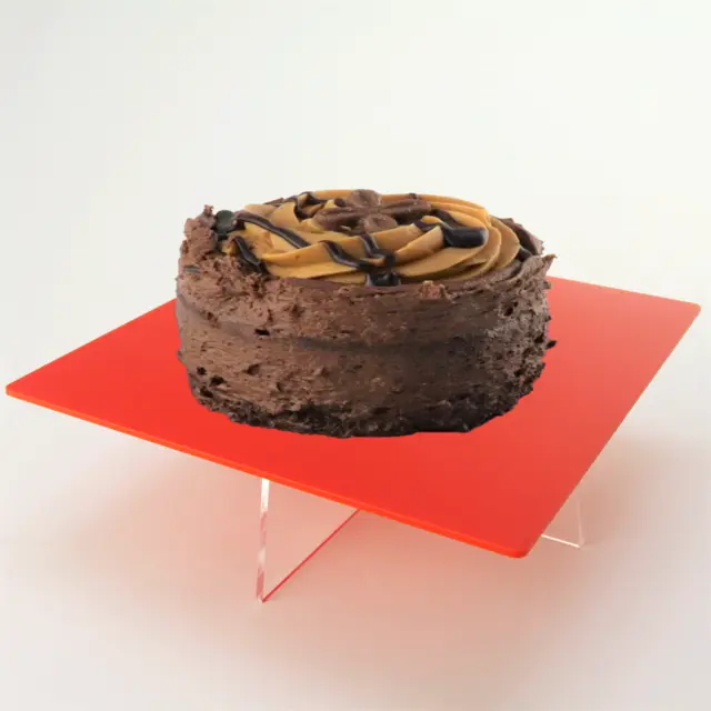 12 Zoll quadratische Kuchen-/Buffet-Ausstellungsständer - Acryl - Süßigkeiten & Gebäck - Backverkauf