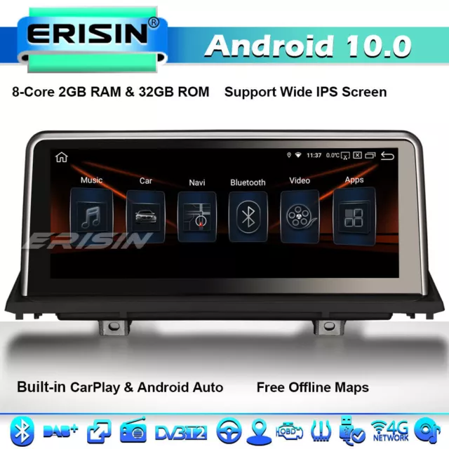 8-Core 10.25” IPS CarPlay Android 10 Autoradio GPS BMW X5 E70 X6 E71 4G DVR WiFi