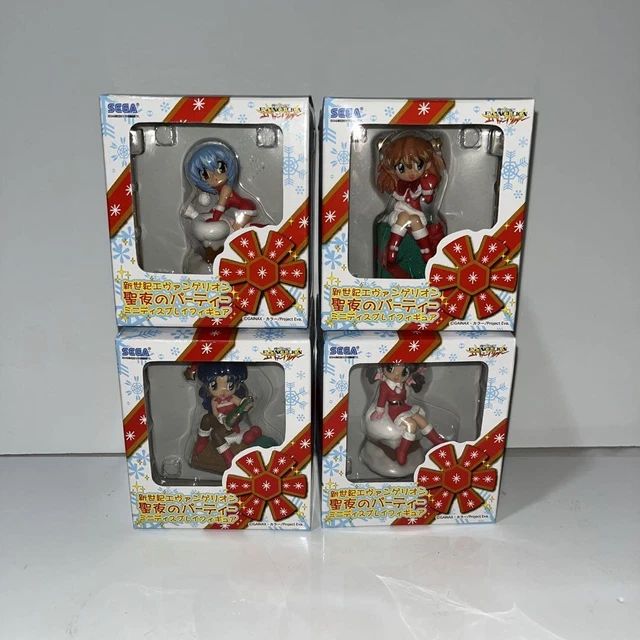 Evangelion mini display figures lot of 4 holy night party Box size:8×7×9cm bulk