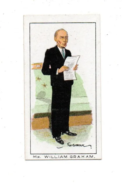 CARRERAS CIGARETTE CARD NOTABLE M.P.s 1929 No. 46 Mr. WILLIAM GRAHAM