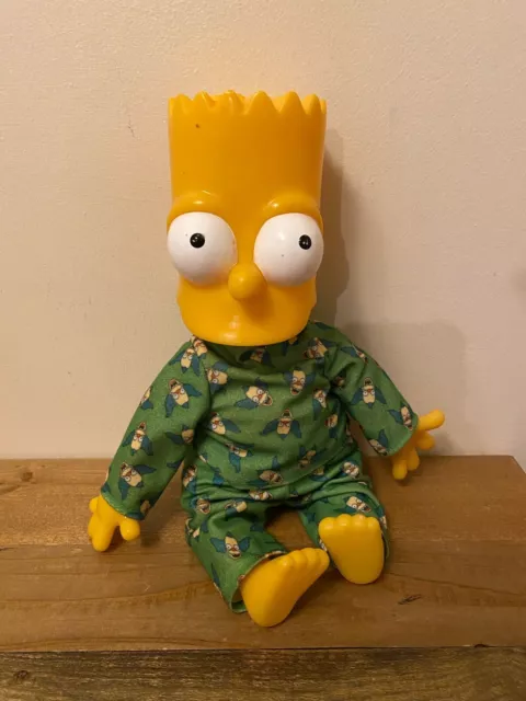 The Simpsons Bart Simpson In Krusty The Clown Pyjamas Doll Figure 2002