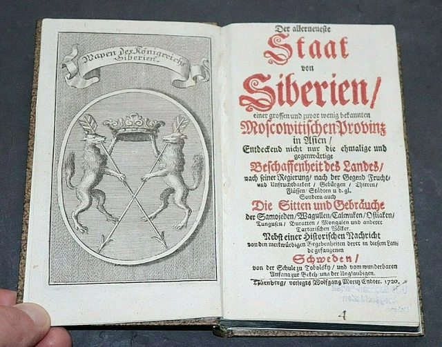Der Allerneueste Staat Von Siberien,Moscowitischen Provinz,Kupferstiche,1720,Rar
