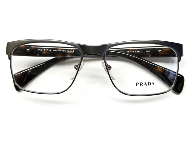 Prada VPR 61P LA8-1O1 Eyeglasses Glasses Matte Gunmetal Silver 55-16-140 w/case