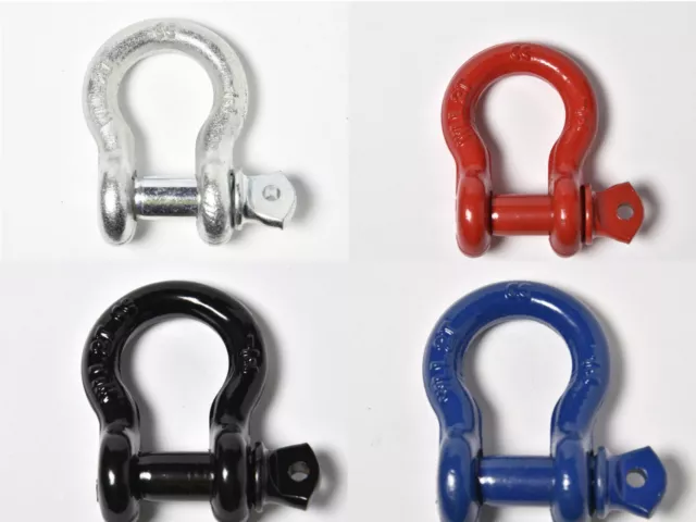 4x 1.3cm Schleife Fessel D-Ring W Clevis Schraube Pin Anker 2 T 1996kg Kapazität
