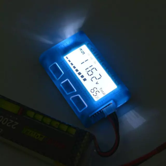Comprobador de capacidad de batería Servo probador RC CellMeter 8 con comprobador de fondo LED