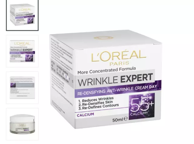 New L'Oreal Paris Wrinkle Expert Anti-Wrinkle Night Cream 55 + 50ml