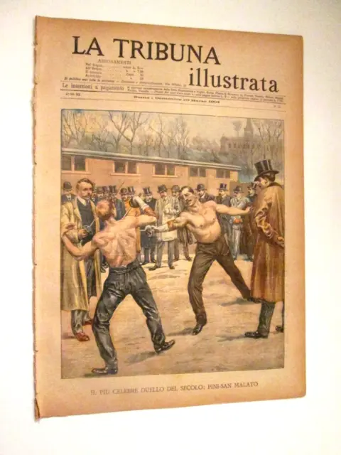 "Il Duello Del Secolo"La Tribuna Illustrata 1904#Copertina In Cromolitografia