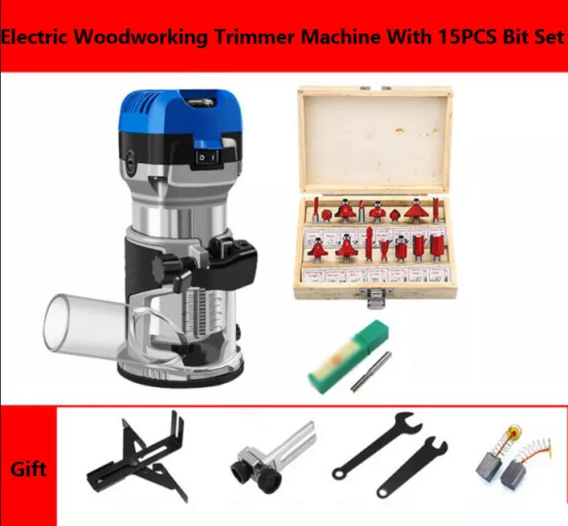 Handheld Electric Trimmer Palm Router Laminate Wood Woodworking Carving 1900W