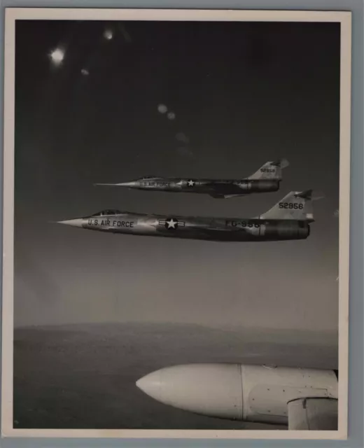 Lockheed F-104A Starfighter Formation Original Vintage Manufacturers Photo Usaf