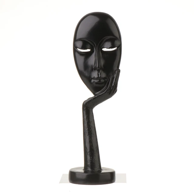 Sculpture de la femme réfléchie Statue du visage de la femme Fait à la main