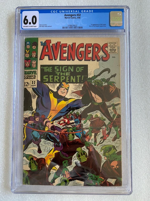 Avengers #32 CGC 6.0 1966 1st appearance of Bill Foster, Sons of the Serpent app