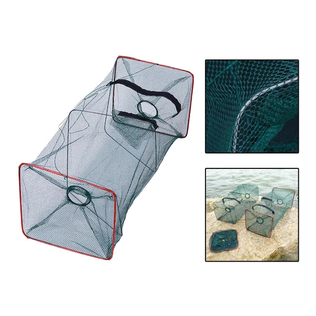 Piège à appâts de pêche pliable Piège à crabes Cage de trempage en fonte