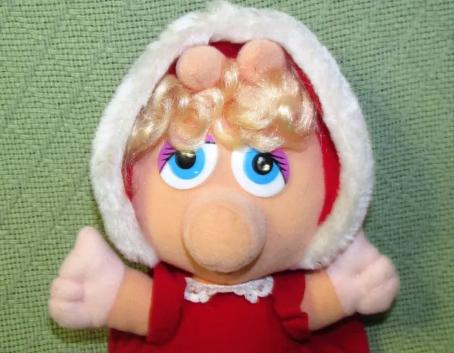 VINTAGE McDONALDS 1987 MISS PIGGY PLUSH MUPPET BABIES CHRISTMAS JIM HENSON TOY 2