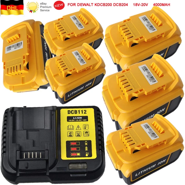 Energup 2 x 18V 5500mAh reservebatterij voor Dewalt accu 18V DCB184 DCB200 DCB181 DCB182 DCB201 DCB205 compatibel met Dewalt 18V XR elektrisch gereedschap Energup 2 x 18V 5500mAh reservebatterij voor Dewalt accu 18V DCB184 DCB200 DCB181 DCB182 DCB201 DCB205 compatibel met Dewalt 18V XR elektrisch gereedschap