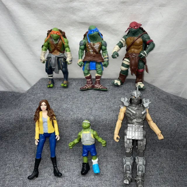6 Teenage Mutant Ninja Turtles TMNT Action Figures Paramount Playmates 2014 lot