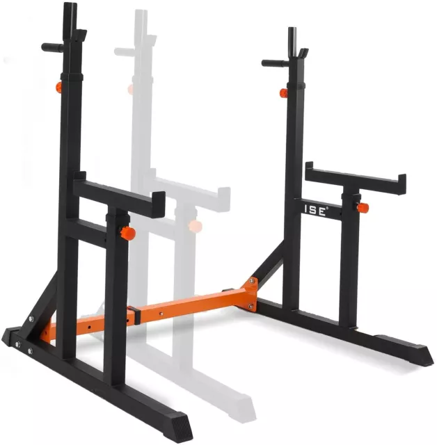 ISE Supports Réglable de Rack Squat Multifonction Barbell, Musculation