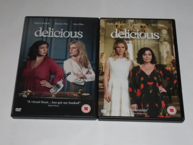 DELICIOUS Series 1 & 2 DVD's (Region 2) Dawn French Emilia Fox Iain Glen