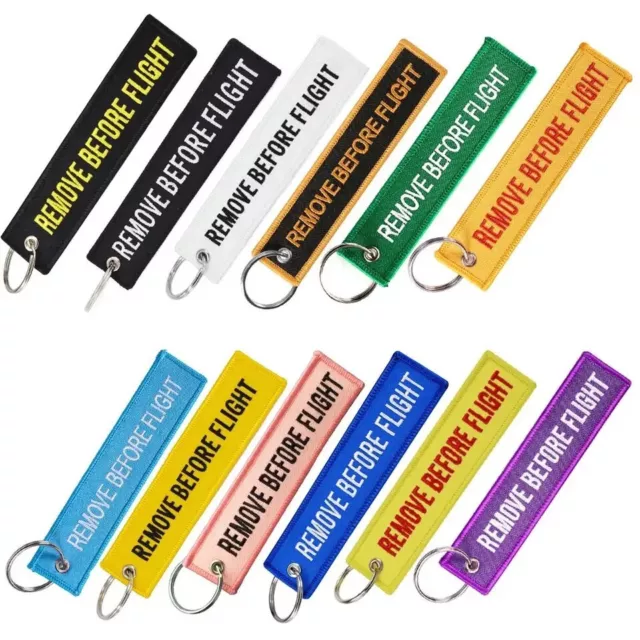 Remove Before Flight Pilot Aircraft Keychain Tag Travel Luggage Bag Tag 4.7"x 1"