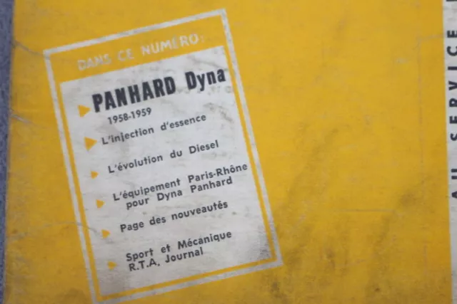 REVUE TECHNIQUE "März 1959" Nr. 155 Reparaturanleitung PANHARD Dyna 2