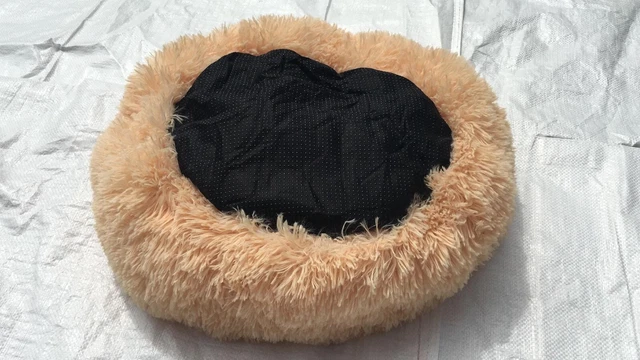 Donut Plush Pet Dog Cat Bed Fluffy Soft Warm Calming Bed Sleeping Kennel Nest 2