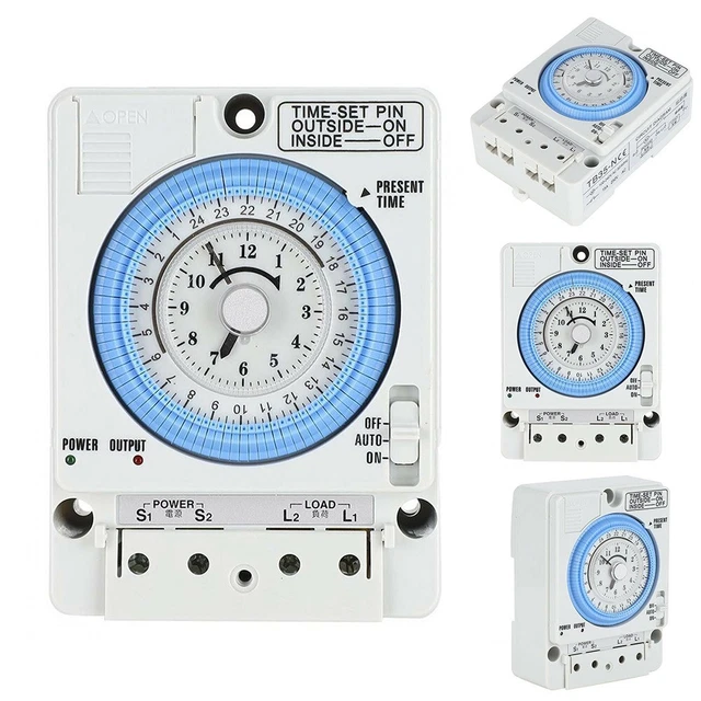 TB35-N 24-Hour Mini Meccanico Distribuzione Interruttore Interno/Esterno Timer