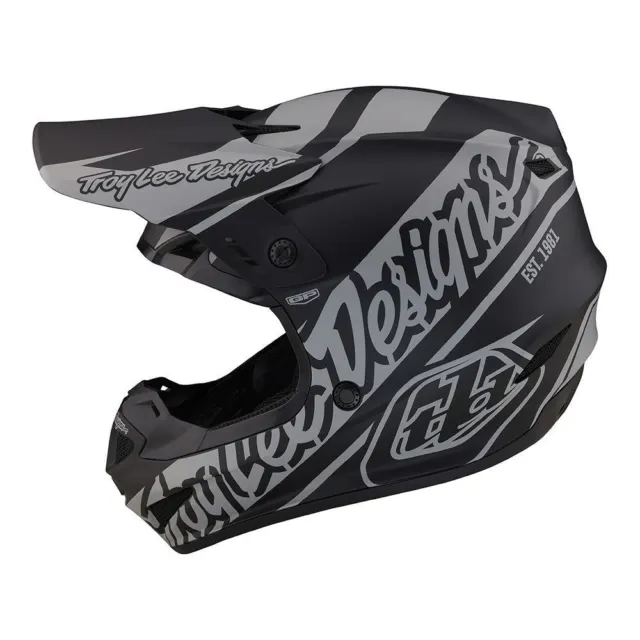 Troy Lee Designs 2024 GP Helmet Slice Black Grey Motocross MX Quad ATV Off Road