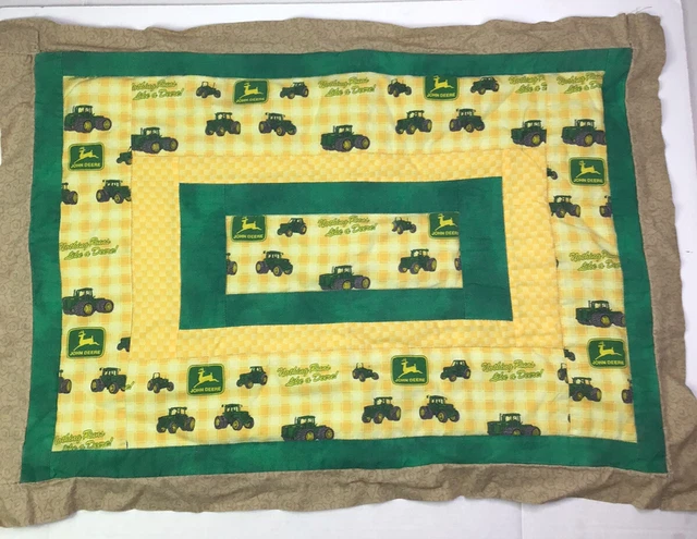 John Deere Handmade Pillow Case Cover Nothing Runs Like A Deere! 28 X 21”