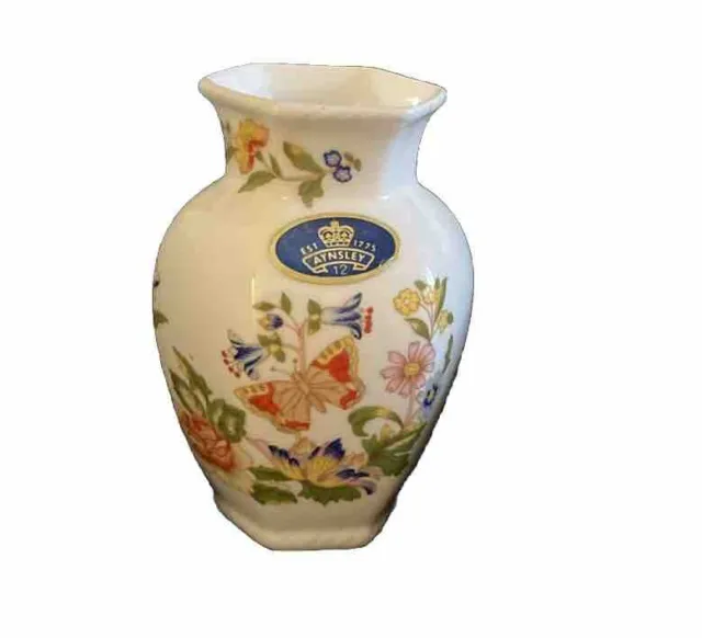 Quality Vintage Aynsley England Fine Bone China 5" Pembroke Vase English