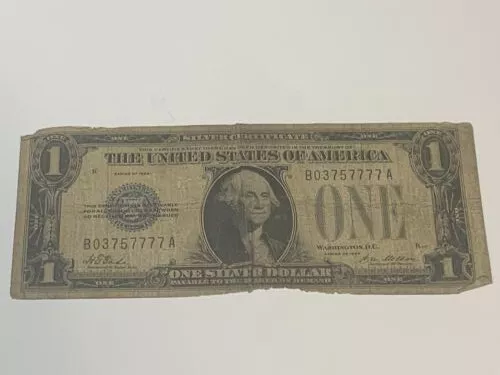 Cheap!!! 1928 $1 One Dollar Bill Blue Seal Funnyback Silver Certificate Note