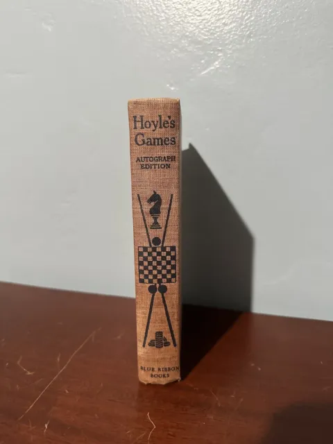 Hoyles Complete Authoritative Book of Games Autograph Edition 1940 Hardcover