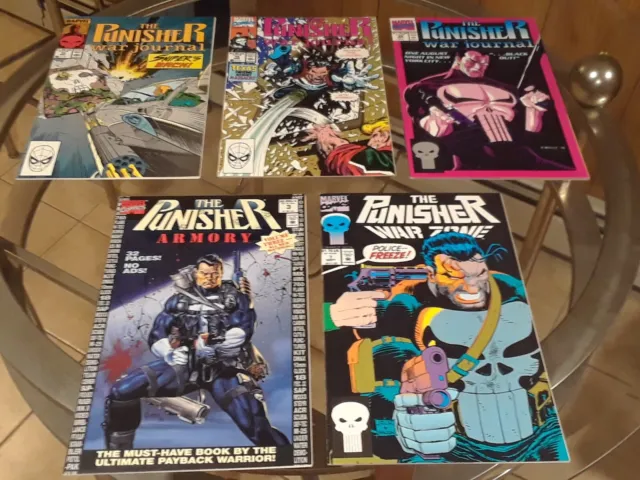 Marvel Lot Of 5 - Punisher Armory #3 / War Zone #7 / War Journal #10 16 34