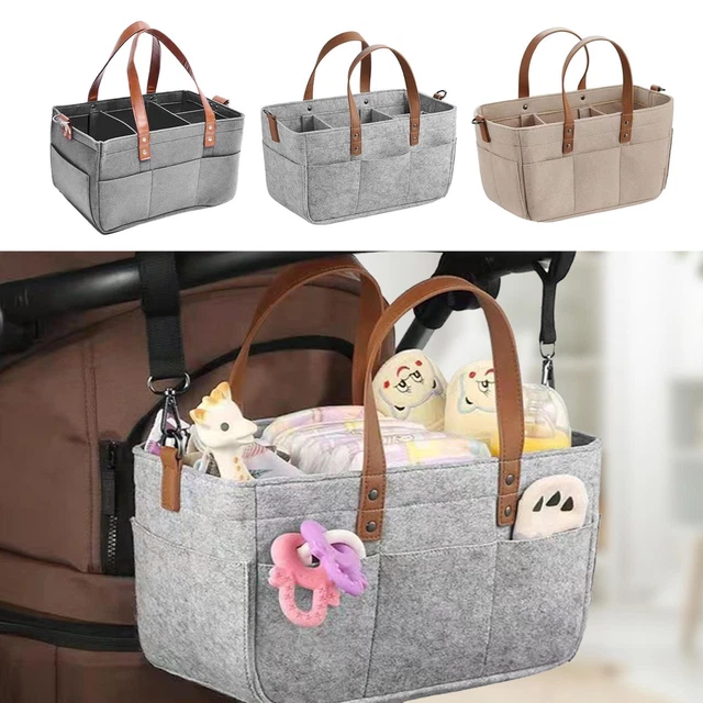 1/2 Baby Diaper Caddy Organizer Portable Holder Bag For Changing Table And Car