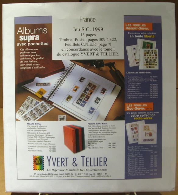 Yvert et Tellier - JEU FRANCE S.C 1999 (Avec Pochettes)