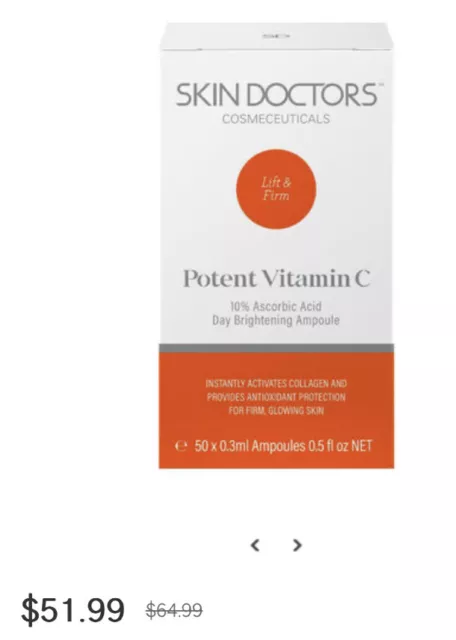 Buy Skin Doctors Potent Vitamin C Ampoules 50 x 0.3ml Online at