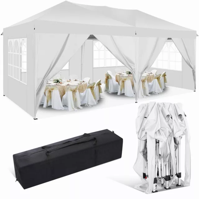Falt Pavillon WASSERDICHT Pavillion Gartenzelt Partyzelt Dachmaß 3x3m, 3x6m