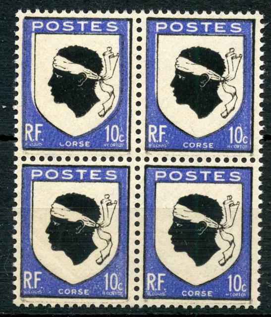 Stamp / Timbre France Neuf N° 755 ** Bloc De 4 Armoiries Corse