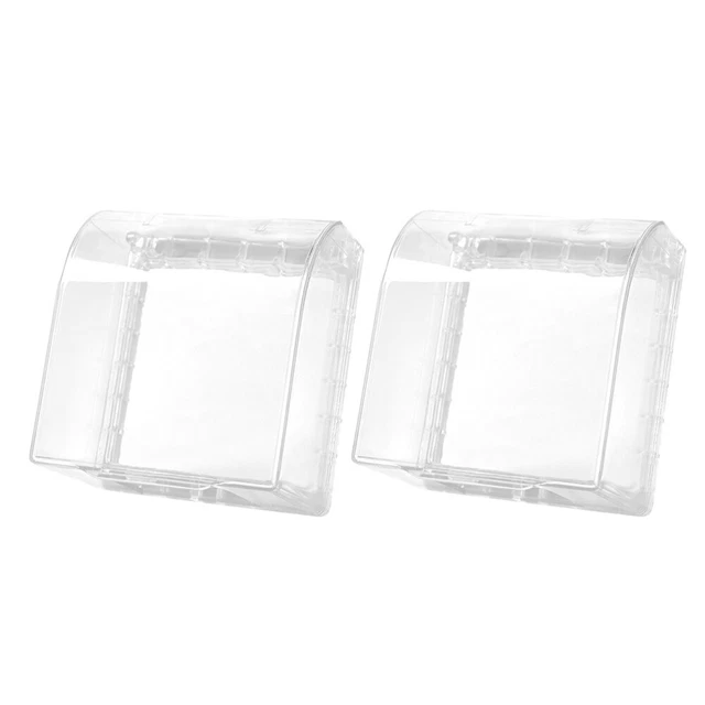 2 pièces Boîte de prise de commutateur claire Protecteur de prise et de prise