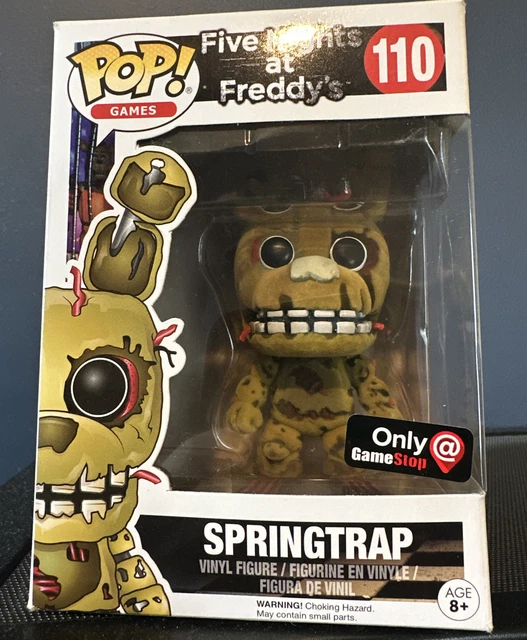 Pop Springtap FUNKO POP FIVE Nights At Freddy’s SPRINGTRAP Flocked #110 GameStop ...