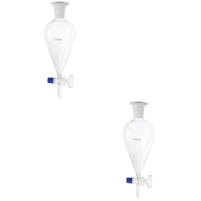 2X SEPARATING FUNNEL Chemistry Laboratory Funnel Extraction Funnel £31. ...