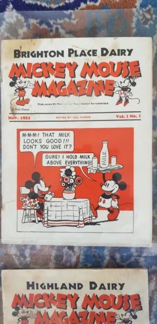 13 Magazines, Mickey Mouse Magazine giveaway, promotet 1933, 1934, 1935 13 Magazines, Mickey Mouse Magazine giveaway, promotet 1933, 1934, 1935