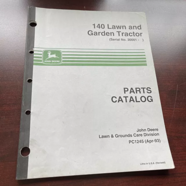 John Deere 140 Lawn and Garden Tractor Parts Catalog