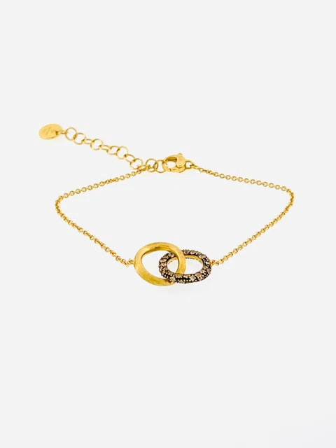 18K Yellow Gold Marco Bicego Bracelet With White Stones 18K Yellow Gold Marco Bicego Bracelet With White Stones