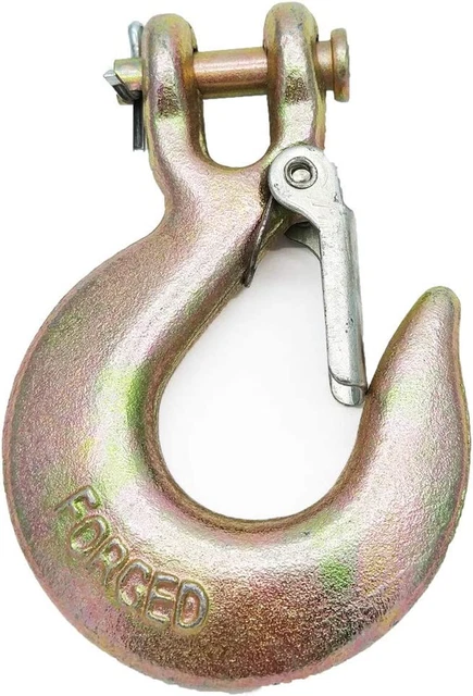 1/4" Clevis Slip Hook with Safety Latch Heavy Duty Grade 70 Forged Steel T
