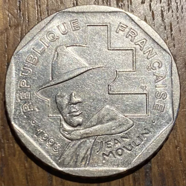 Piece De 2 Francs Jean Moulin 1993 (989)