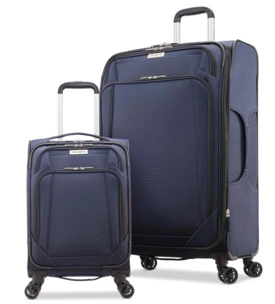 Samsonite Serene LTE Softside Spinner Luggage 2-Piece Set, NAVY - NEW FREESHIPP