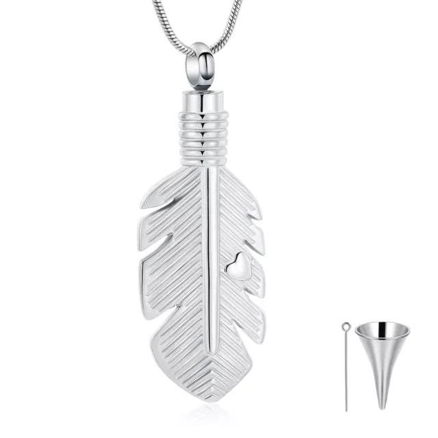 Personalized Feather Cremation Jewellery Urns For Ashes Keepsake Urn Necklace