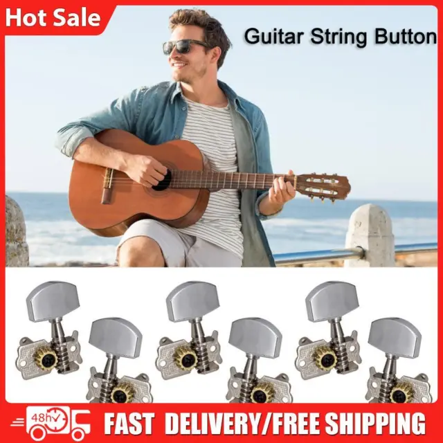 6pcs Guitar 3L 3R Open String Button Tuning Pegs Machine Head Key Peg Knobs