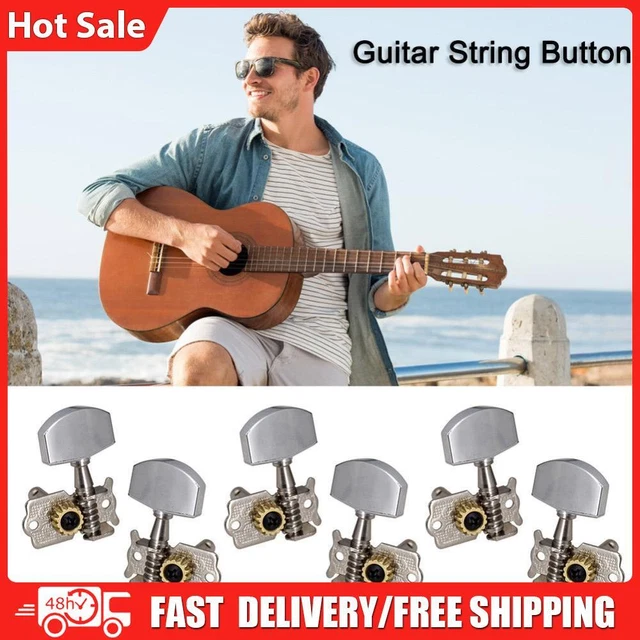 6pcs Guitar 3L 3R Open String Button Tuning Pegs Machine Head Key Peg Knobs
